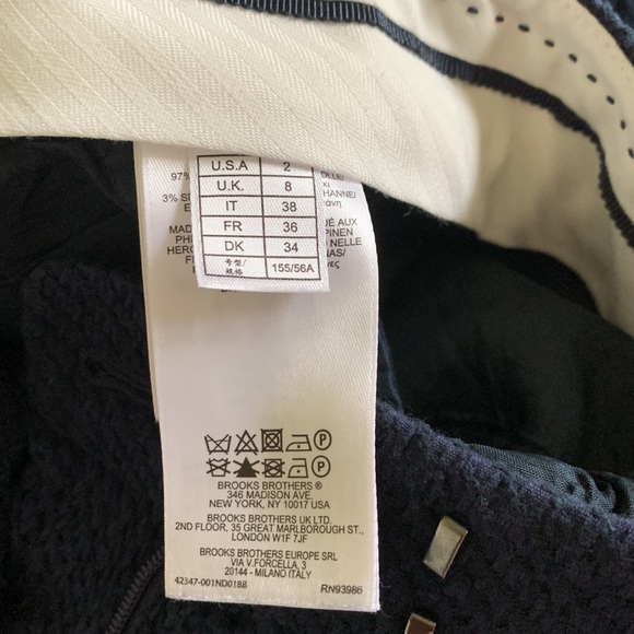 Brooks Brothers Navy Waffle Knit Cropped pant - Picture 4 of 8